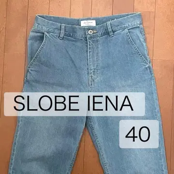 SLOBE IENA 데님 팬츠 청바지 40 블루 계열