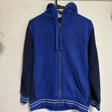 T.HILFIGER 풀 집업 후드티 S 사이즈 파랑 타미힐피거