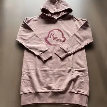 Moncler 핑크 후드 부착 후드티 상의 12A 150cm