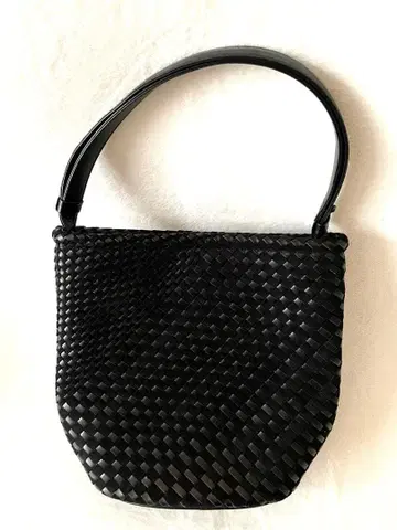 La Moda HASEGAWA 숄더 뜨개질 2way 백 가죽 블랙