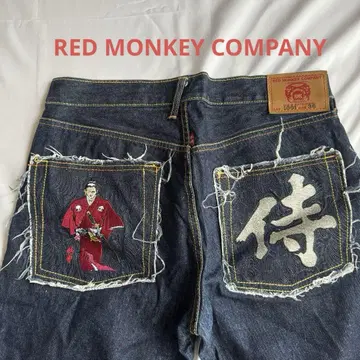 RED MONKEY COMPANY 사무라이 자수 데님