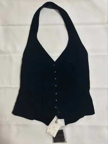 [ 새상품 ] Sov. 블랙 벨벳 하루타 넥 베스트