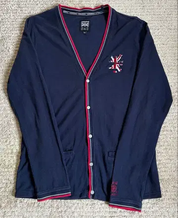 Admiral 네이비 계열 포켓 가디건 LL 하자품