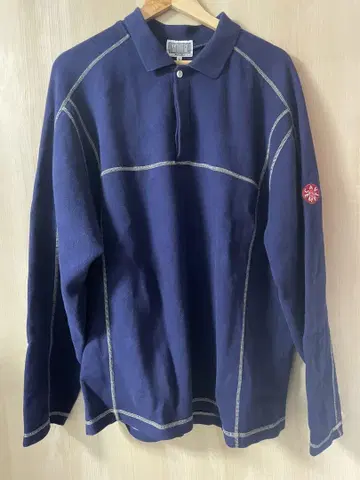 c.e CAV EMPT 네이비 긴팔 피케 셔츠 L