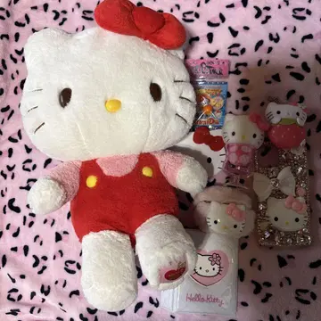 헬로키티 봉제 인형 세트 헤이세이 레트로 갸루키티