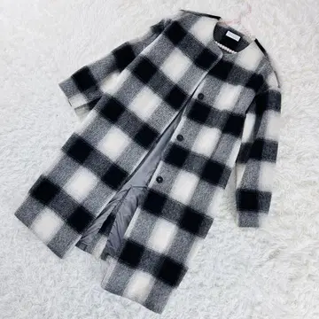 새상품급 바니스뉴욕 노카라 코트 루즈핏 여성용 롱 기장
