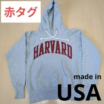[ 새상품급 ] 챔피온 리버스 위브 빨간색 택 하버드 칼리지 후드티
