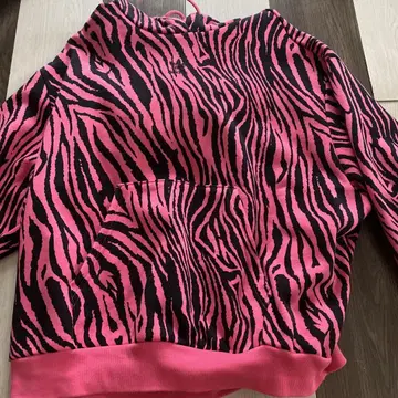 adidas 제브라 패턴 후드티 L