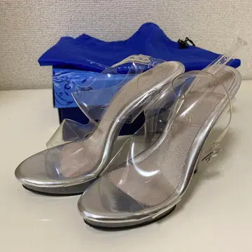 Pleaser 푸리제 캬바 힐 샌들 클리어 13 cm