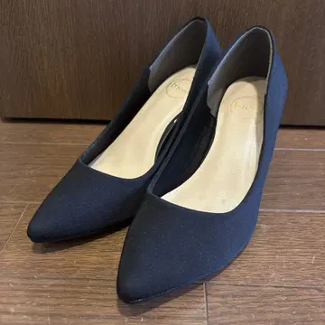 블랙 하이힐 힐 장식