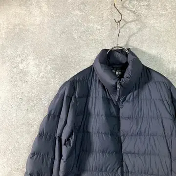 UNIQLO 울트라 라이트 다운 네이비 하이넥 무지 경량 컴팩트