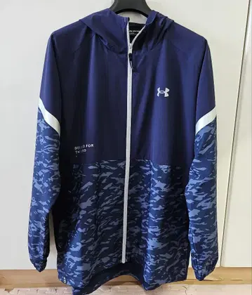 [ 미사용 ] 언더아머 카모 패턴 나일론 자켓 3XL 후드 부착