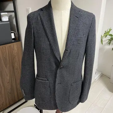 LARDINI 하운드 투스 테일러드 자켓
