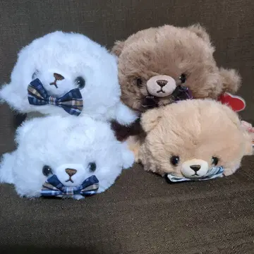 포근포근 곰돌이 헤어 반즈 클립 4개 세트