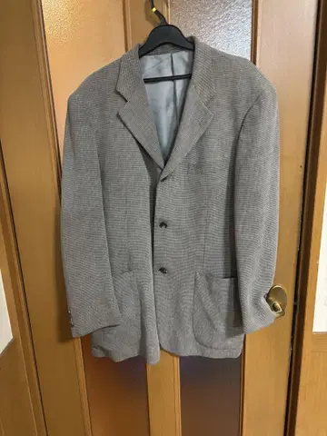 새상품급 MACKENZIE 그레이 체크 무늬 테일러드 자켓