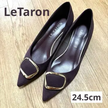 LeTaron 3cm 포인트 뉘앙스 버클 펌프스 와인