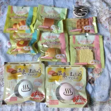 세리아 스퀴즈 9개 세트 후와후와 스위트 베이커리 온천 만주