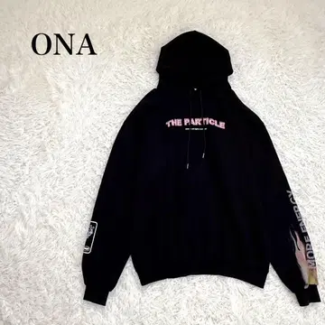 ONA 오에누에 후드티 속기모 오버 사이즈 프린트 빅 루즈