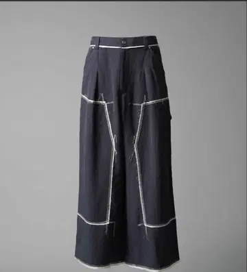 maison special 워셔블 포플린 더블니 와이드 팬츠