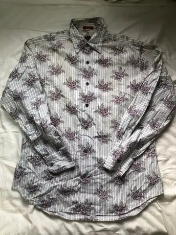 Paul Smith 꽃무늬 스트라이프 긴팔 셔츠 M