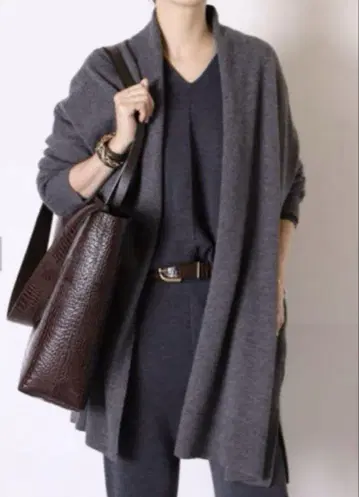 택 포함 새상품 Deuxieme Classe 그레이 가디건