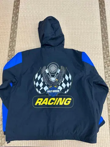 Harley-Davidson 레이싱 점퍼 블랙/파랑 리버서블
