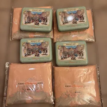 도쿄 디즈니랜드 어메니티 키트와 에코백 4개 세트