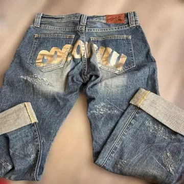 케츠루루 데미지 데님 팬츠