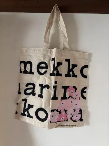 marimekko 로고 프린트 토트백 벚꽃 미사용 새상품