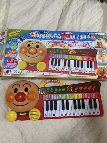 호빵맨 빛나는 열리고 소리 나는 키보드 작동 불량 있음