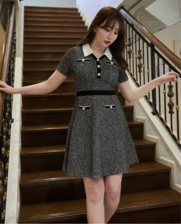 Herlipto San Rocco Tweed Knit Dress