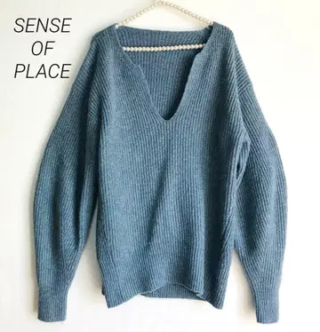 SENSE OF PLACE 리브 니트 스키퍼 니트