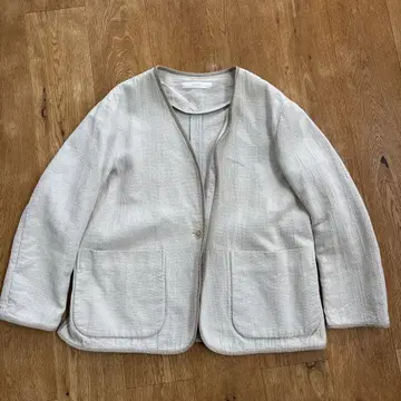 seya 자수 노카라 자켓 베이지 S