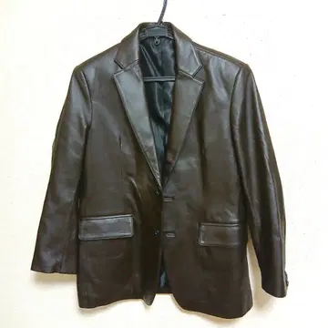 Licorice 블랙 가죽 자켓 다크 브라운 L