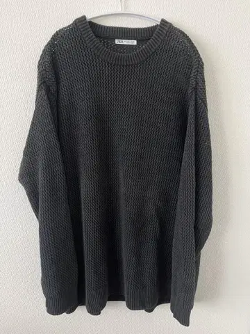 배송비 포함 [ ZARA ] 워시드 니트/차콜 그레이/L