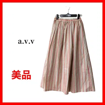 A.V.V 아베베 롱 스커트 스트라이프 허리밴딩 B1617