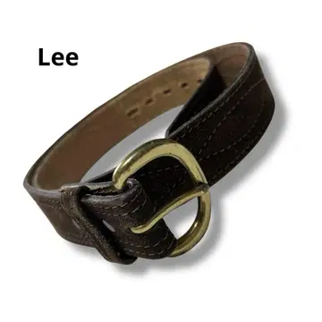Lee USA제 스웨이드 벨트 브라운 스티치