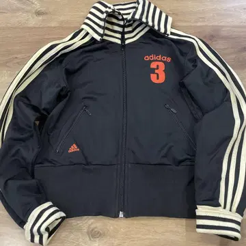 구제 의류 레어! adidas 스트라이프 옷깃 저지 블랙