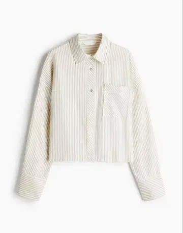 [ H&M ] 피코트 트림 트윌 셔츠