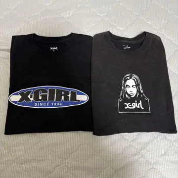 X-girl 블랙 T셔츠 세트 판매