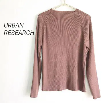URBAN RESEARCH 하이넥 스웨터 리브 니트 상의