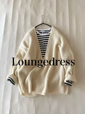 라운지 드레스 Loungedress 루즈핏 오버사이즈 V넥 울 니트