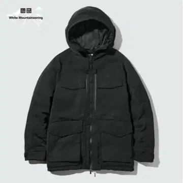 새상품급 하이브리드 다운 오버사이즈 파카 L 블랙