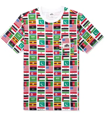 Alife Flag Print Allover Terror T-Shirt
