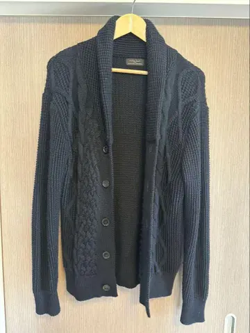 ZARA MAN 네이비 케이블 니트 가디건 L