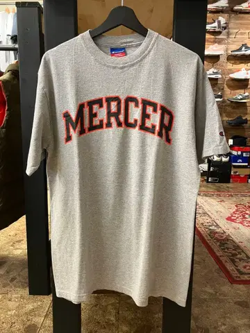 00s Champion MERCER 티셔츠 그레이 칼리지