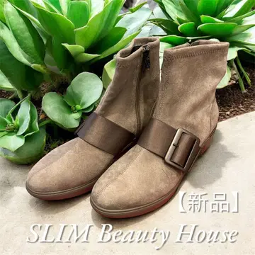 SLIM Beauty House 벨트 지퍼 부츠 25cm