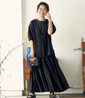 CADUNE 오쿠사 나오코 콜라보 가디건 원피스 셋업