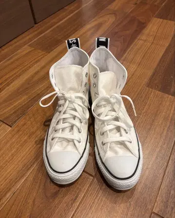 Converse All Star 화이트 하이컷 스니커즈