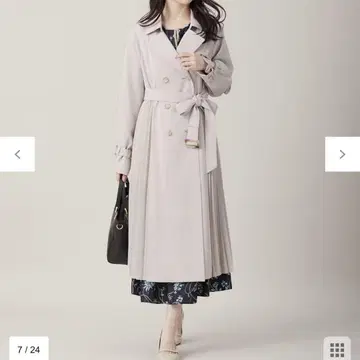 플리츠 디자인 트렌치 코트 any SiS